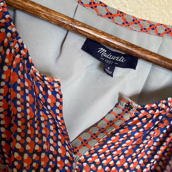 SOLD Madewell Silk Peasant Dress - Picture 3 of 4